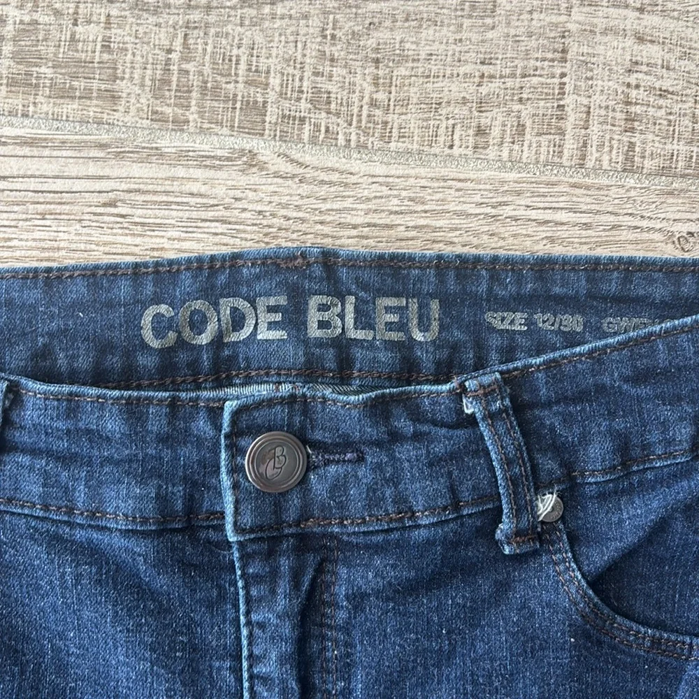 Code Bleu Dark Blue Straight Leg Jeans size 12 in great condition - Picture 2 of 4